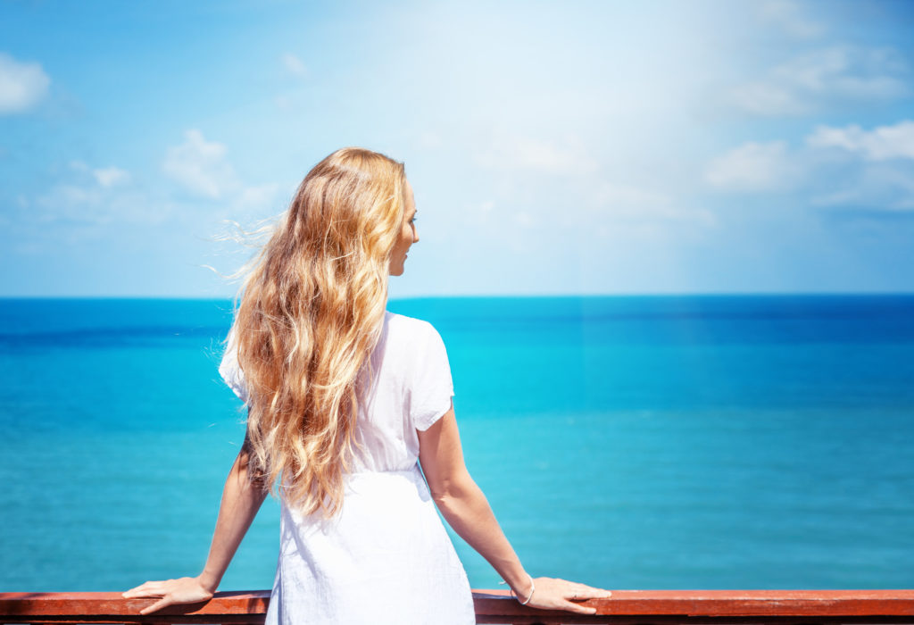 Woman on Cruise Ship