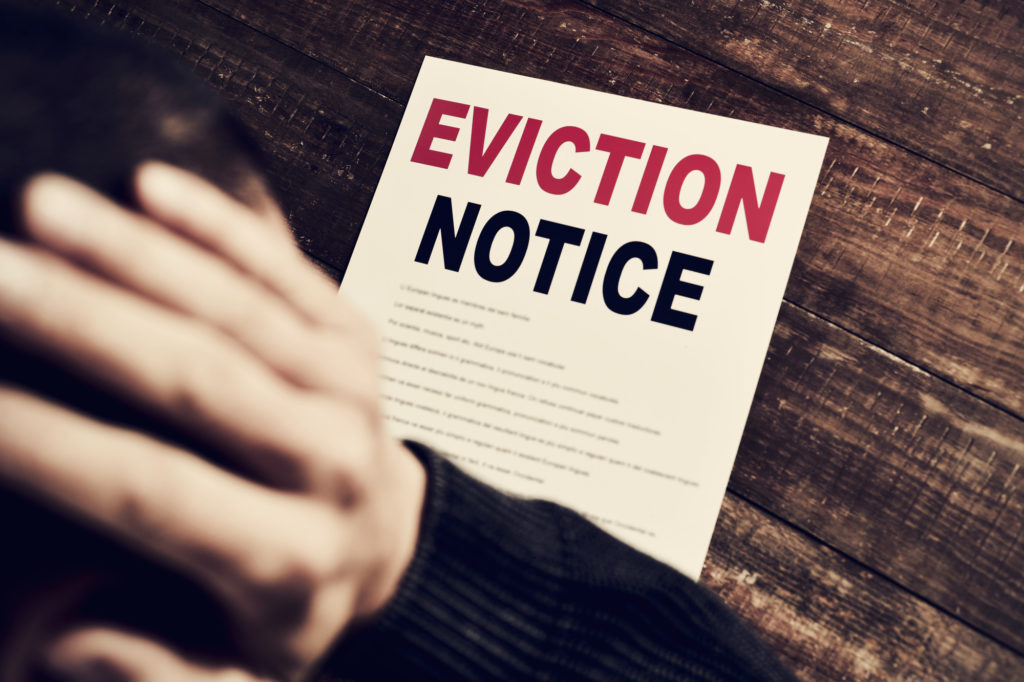 eviction notice on door