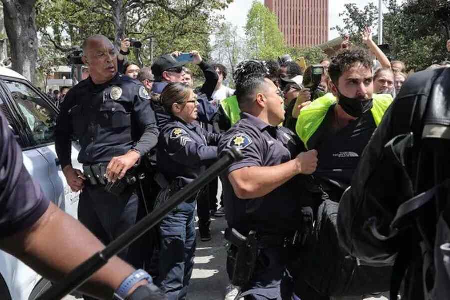 Anti Israel demonstrators persist in causing nationwide disturbances with escalating tensions at USC Harvard and Columbia